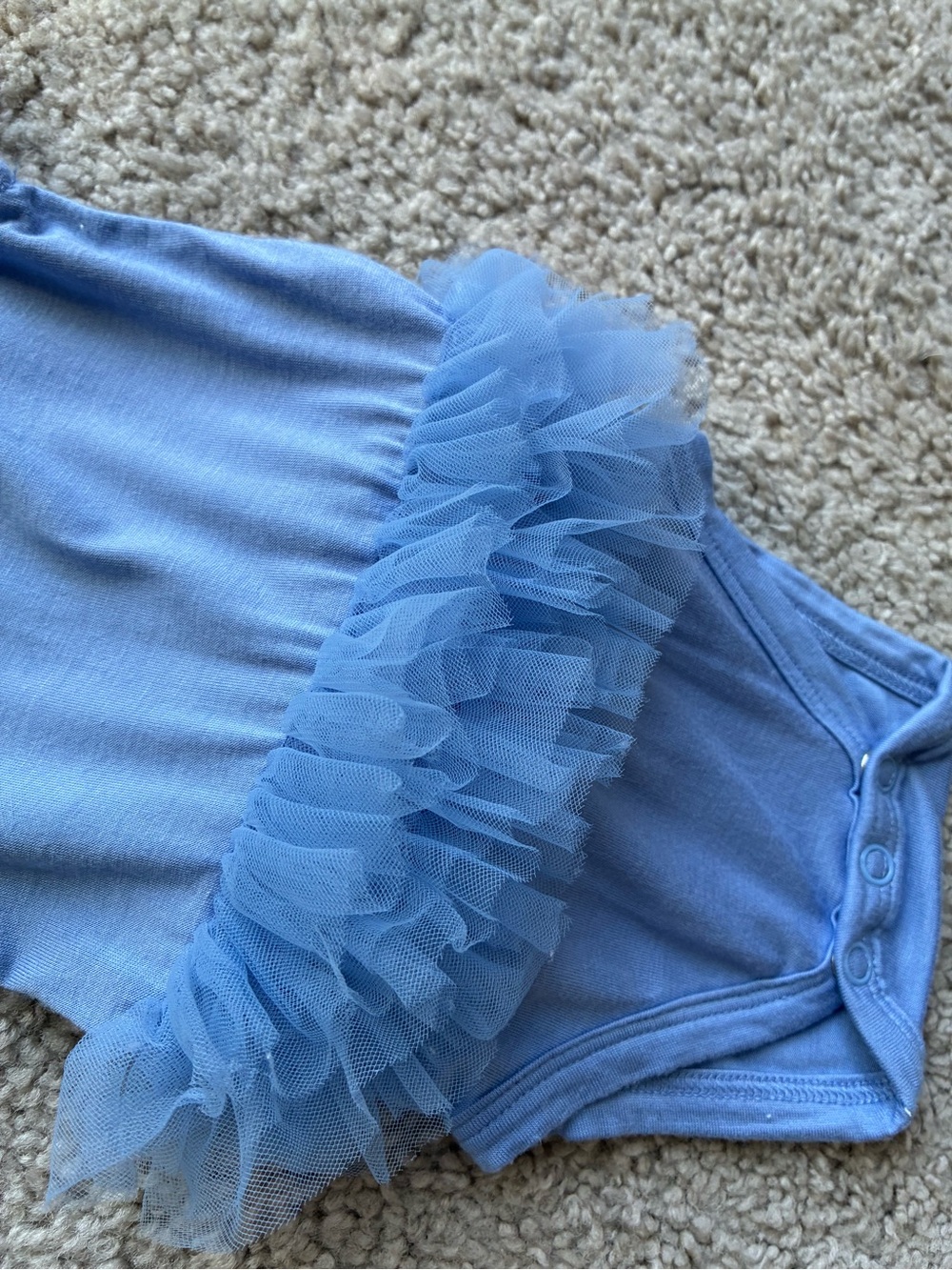 Posh Peanut Light Blue Tulle Ruffle One-Piece - Picture 5 of 9